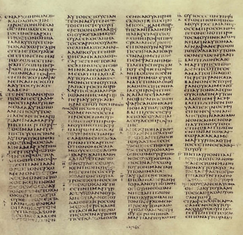The Beginning of the Gospel of John in Codex Sinaiticus