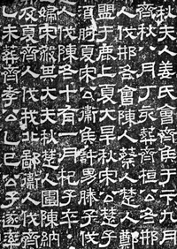 Fragment of the Chun/Chyou (Recording the Death of Chi Hwan-gung). From the Han Stone Classics
